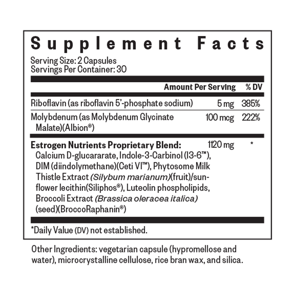 Seeking Health Estrogen Nutrients - 60 Capsules - Fast Ireland Shipping