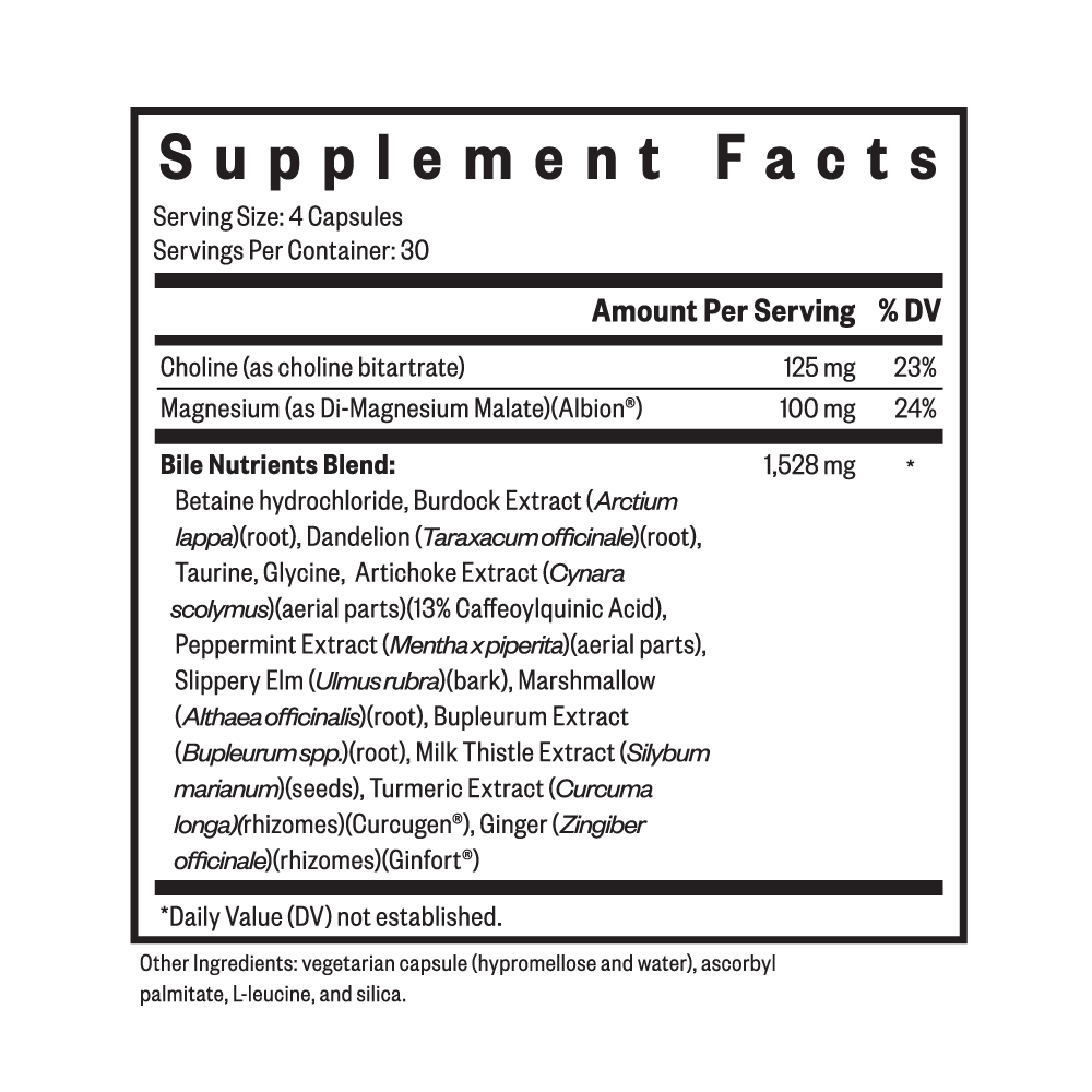 Bile Nutrients 120 Capsules - Seeking Health Ireland