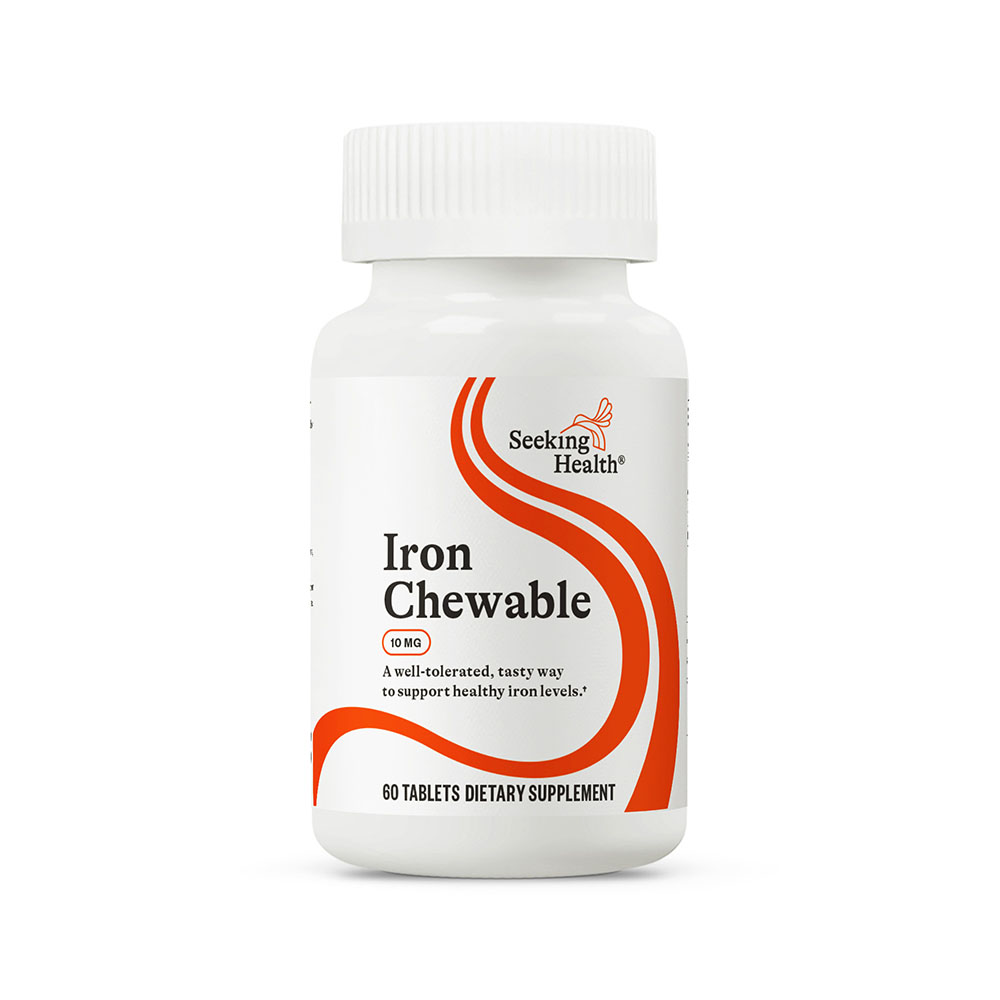 Iron Chewable - 60 Tablets | Seeking Health Ireland