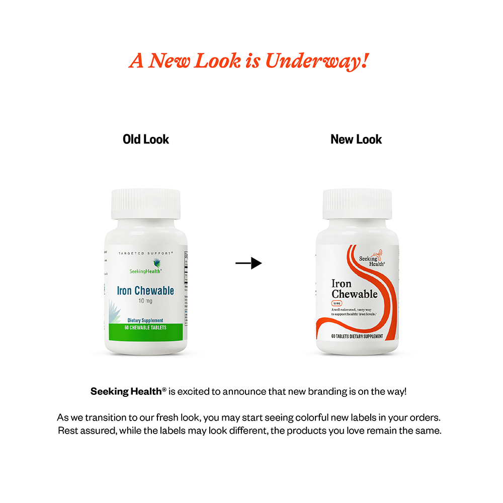 Iron Chewable - 60 Tablets | Seeking Health Ireland