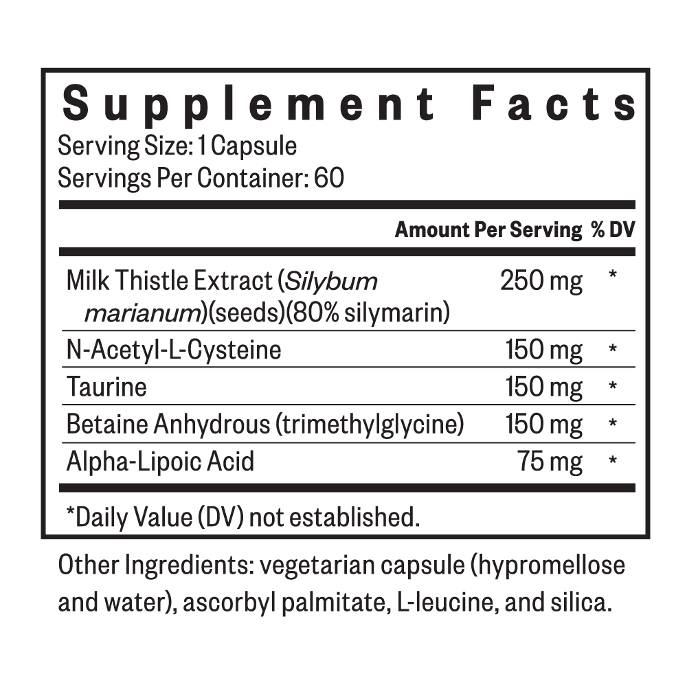 Liver Nutrients | 60 Capsules | Seeking Health Ireland