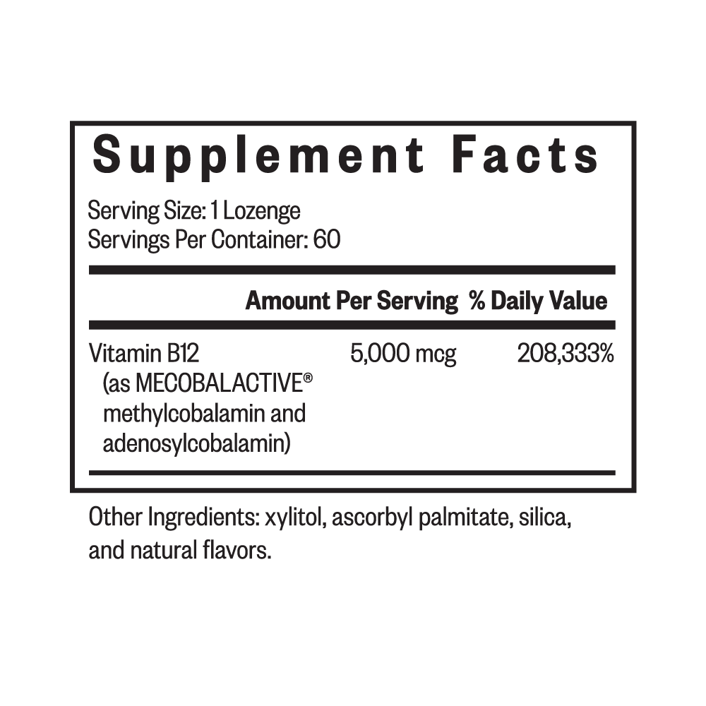 Buy Methyl B12 5000 | 60 Lozenges (formerly Active B12) Seeking Health Ireland