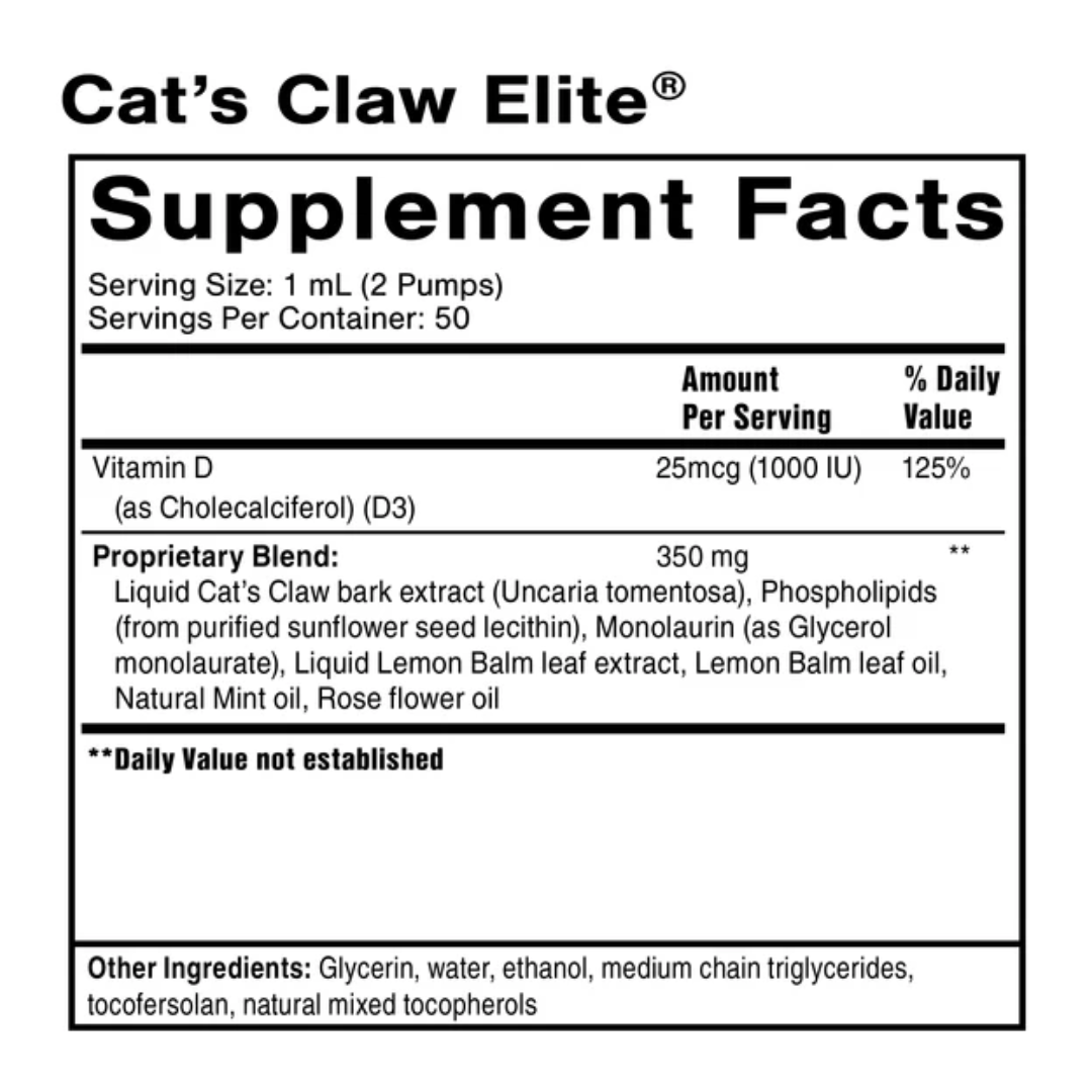 Cat's Claw Elite | Nanoemulsified | 50ml | Quicksilver Scientific Ireland