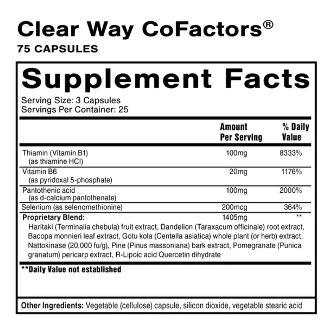 Clear Way Cofactors | 75 Capsules | Quicksilver Scientific Ireland