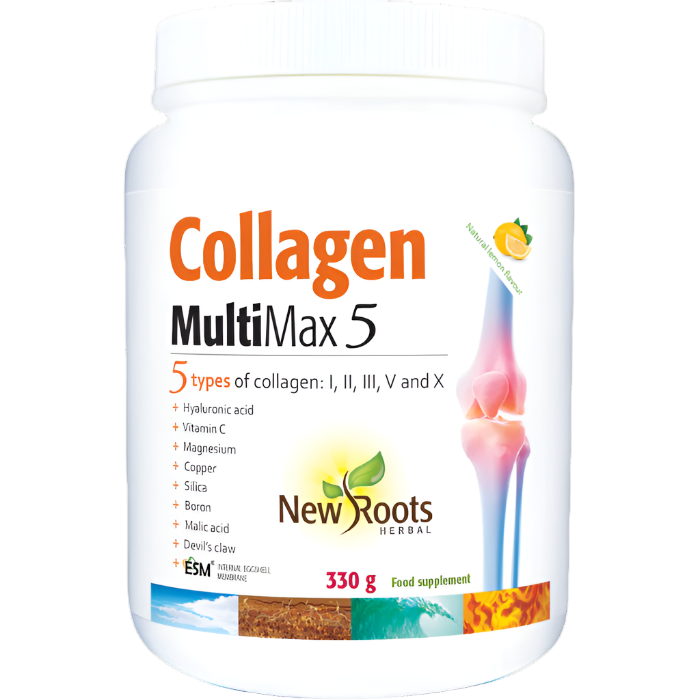 Collagen Multimax 5 | (types I, II, III, V and X) | 330g | New Roots Herbal Ireland