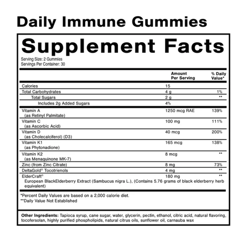 Daily Immune Gummies | Elderberry Lime