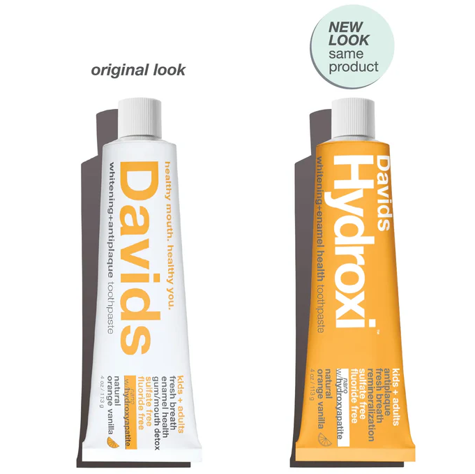 Davids Hydroxi kids & adults | nano-hydroxyapatite premium toothpaste | orange vanilla