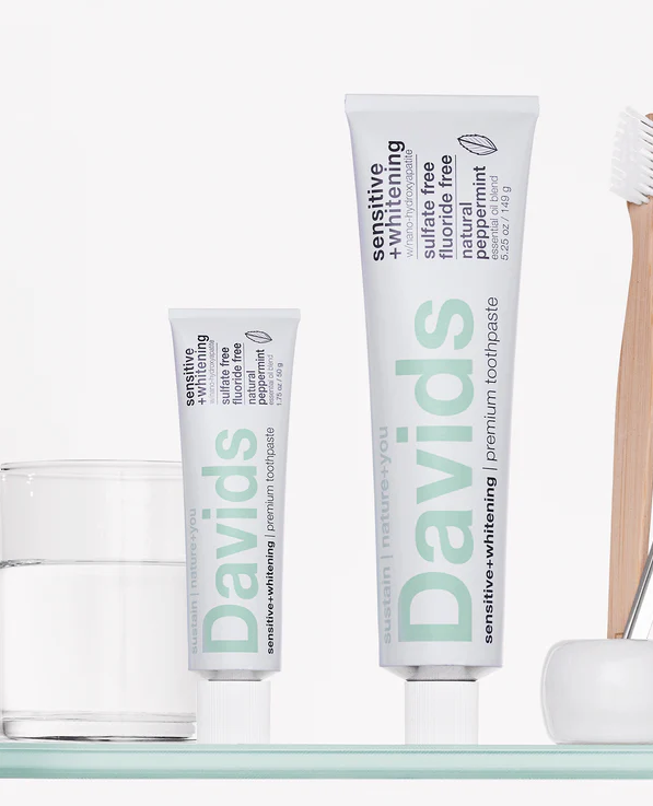 Buy Davids Travel size premium toothpaste | sensitive + whitening | nano-hydroxyapatite | peppermint