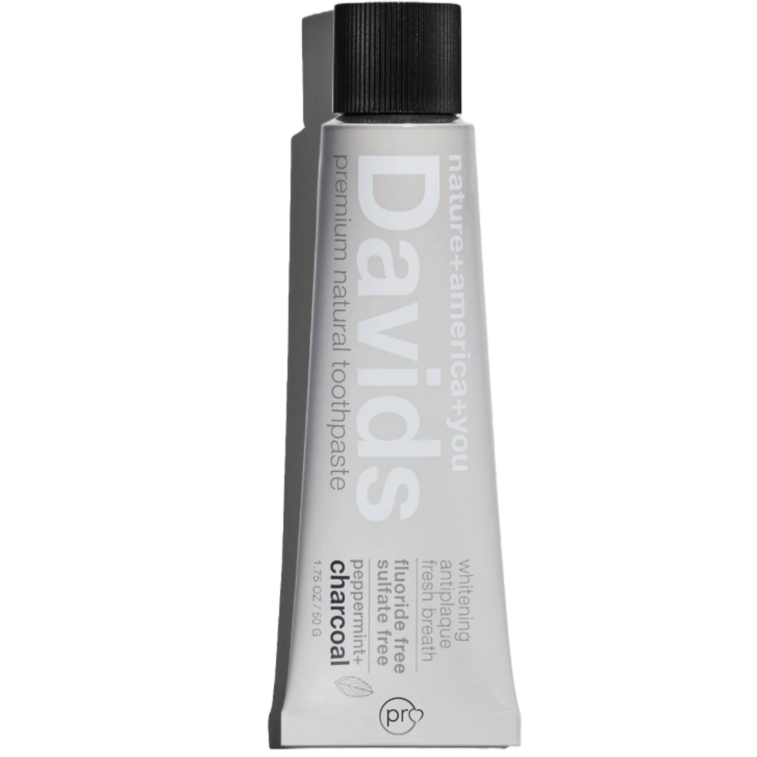 Buy Davids travel size premium toothpaste | charcoal + peppermint