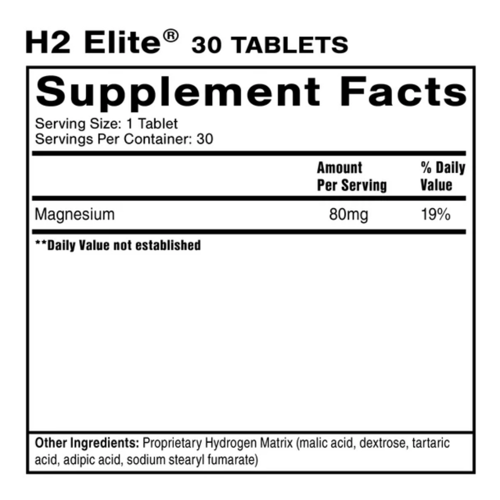 H2 Elite | 30 Tablets | Quicksilver Scientific Ireland