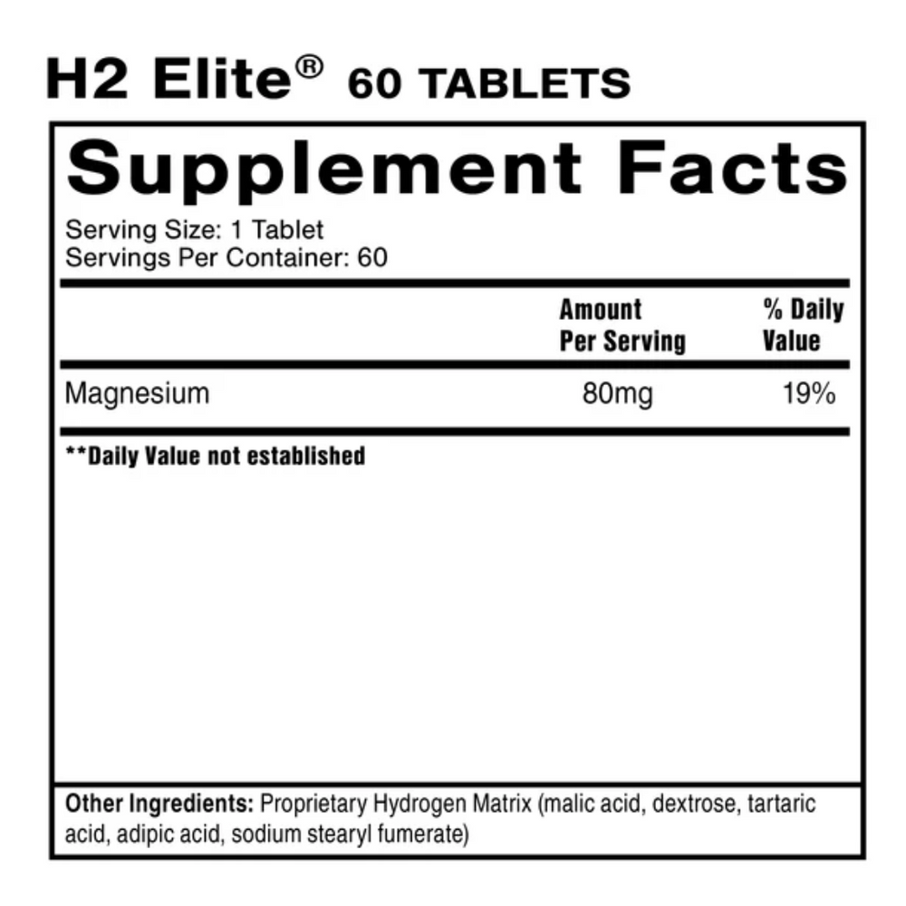 H2 Elite | 60 Tablets | Quicksilver Scientific Ireland