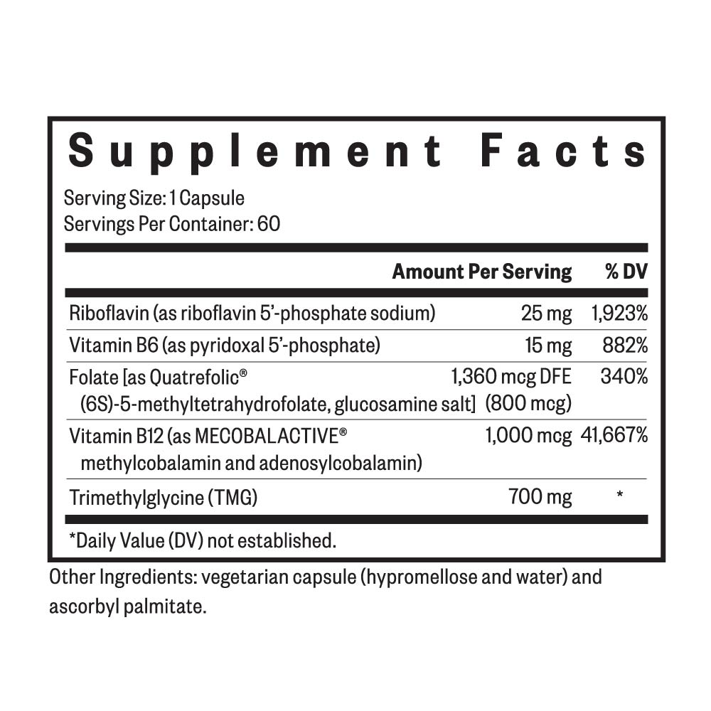 Homocysteine Nutrients 60 Capsules | Seeking Health Ireland
