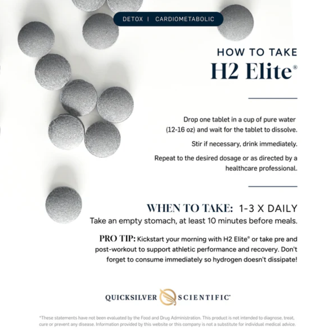 H2 Elite | 60 Tablets | Quicksilver Scientific Ireland