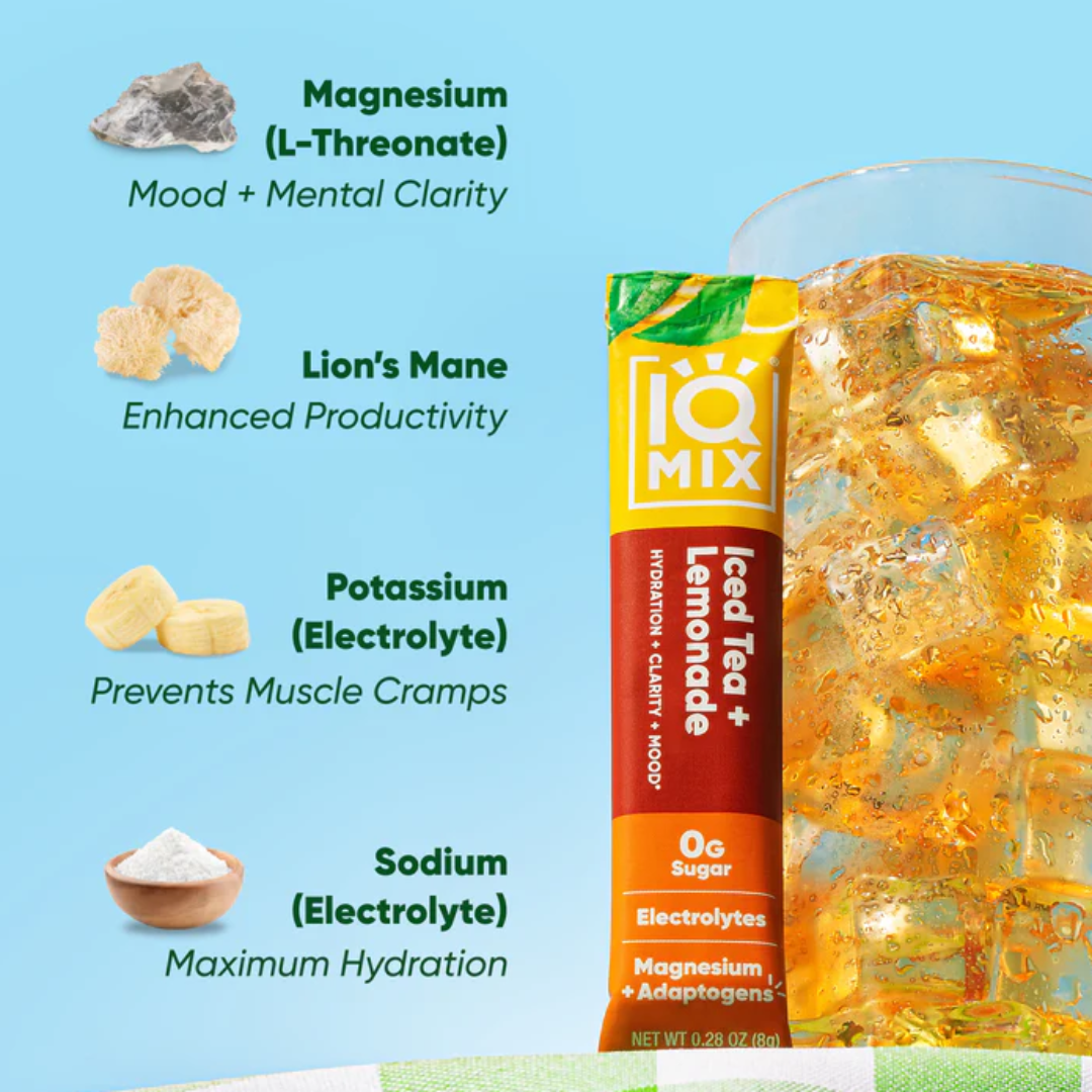 IQMIX Iced Tea & Lemonade | 20 Electrolyte Hydration Sachets