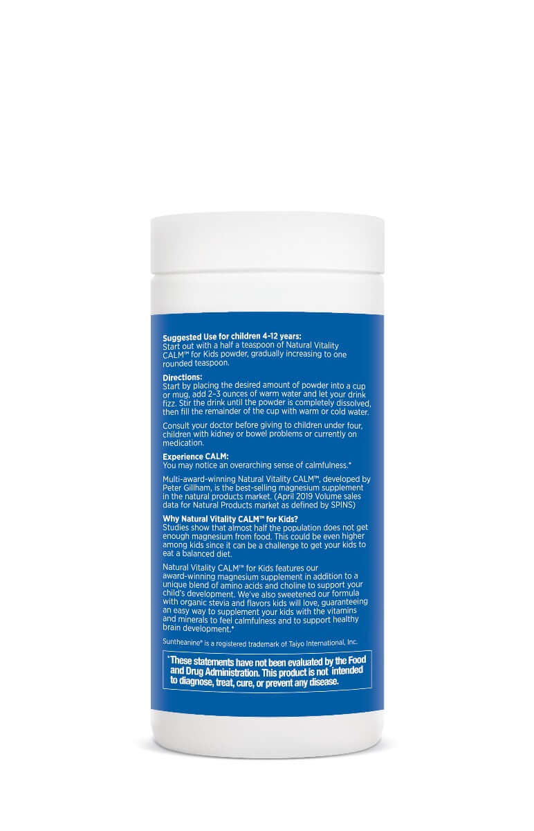 buy Natural Vitality CALM Kids Magnesium Powder | Berry Flavour | 453 grams online uk