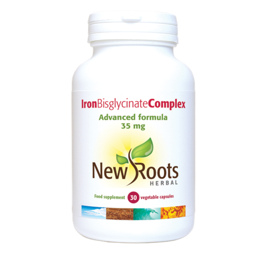 Iron Bisglycinate Complex | 30 Capsules | New Roots Herbal Ireland