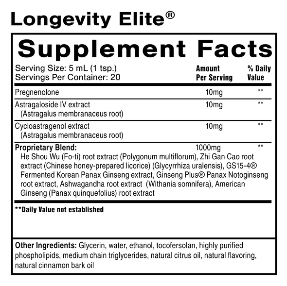 Longevity Elite 100ml | Quicksilver Scientific Ireland