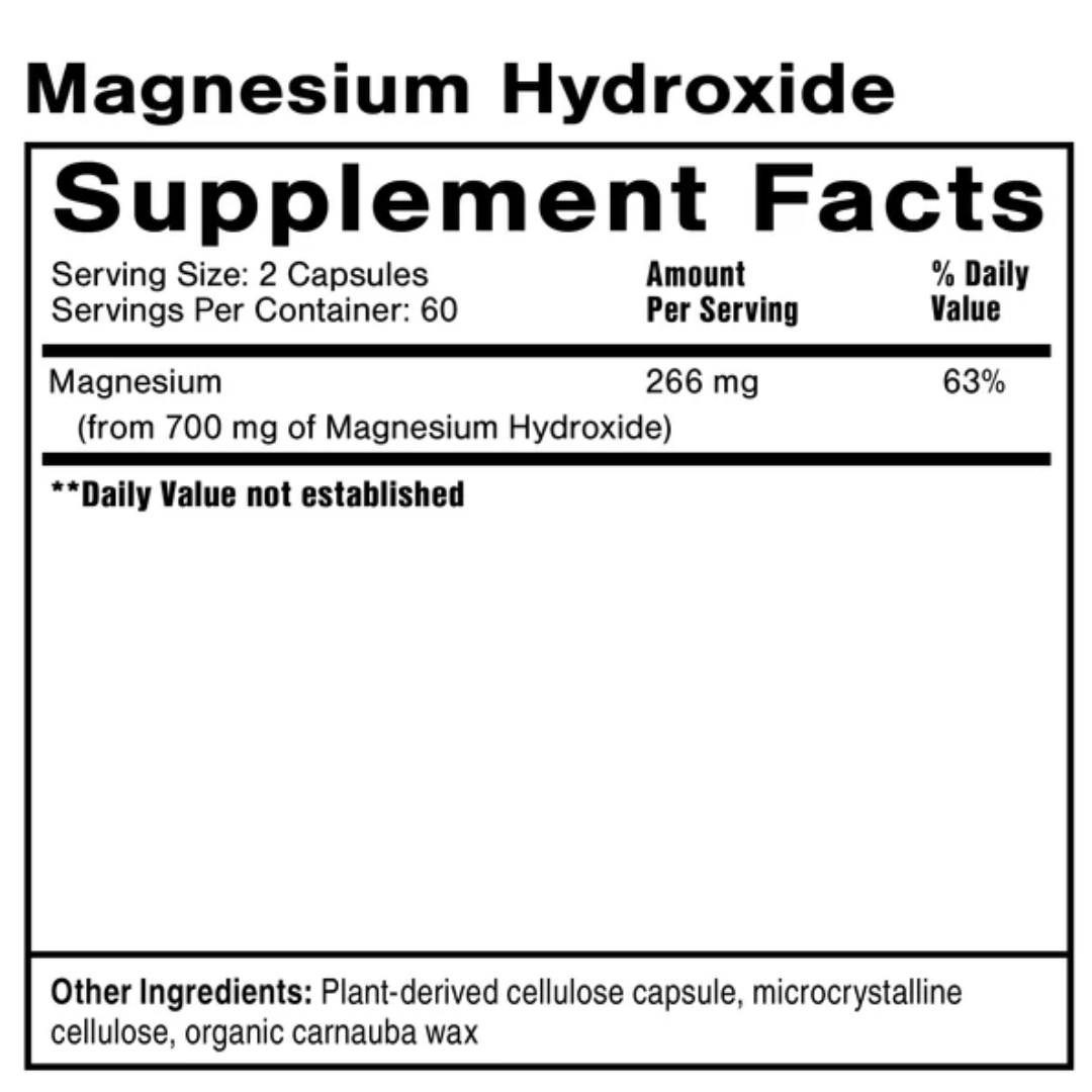 Magnesium Hydroxide | 120 Capsules | Quicksilver Scientific Ireland