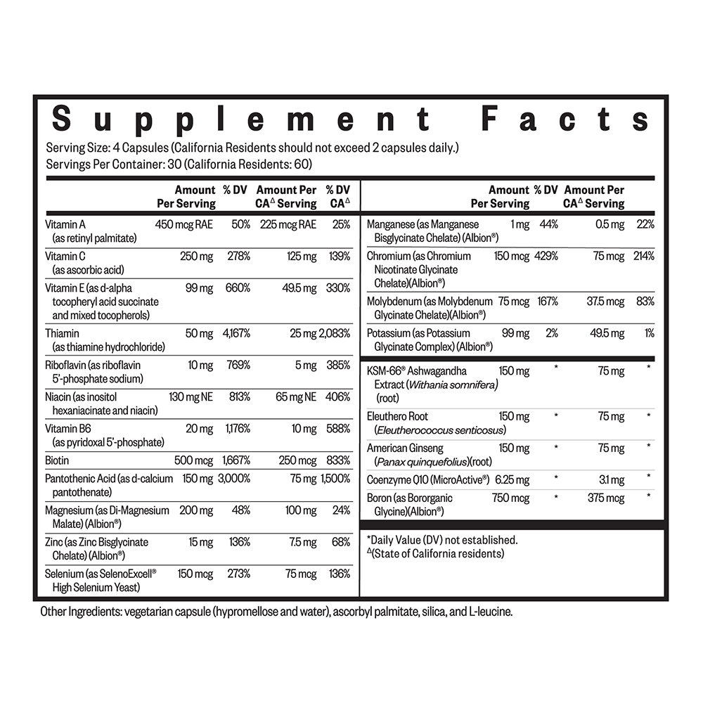 Buy Multivitamin Sensitive | 120 Capsules | Seeking Health Ireland