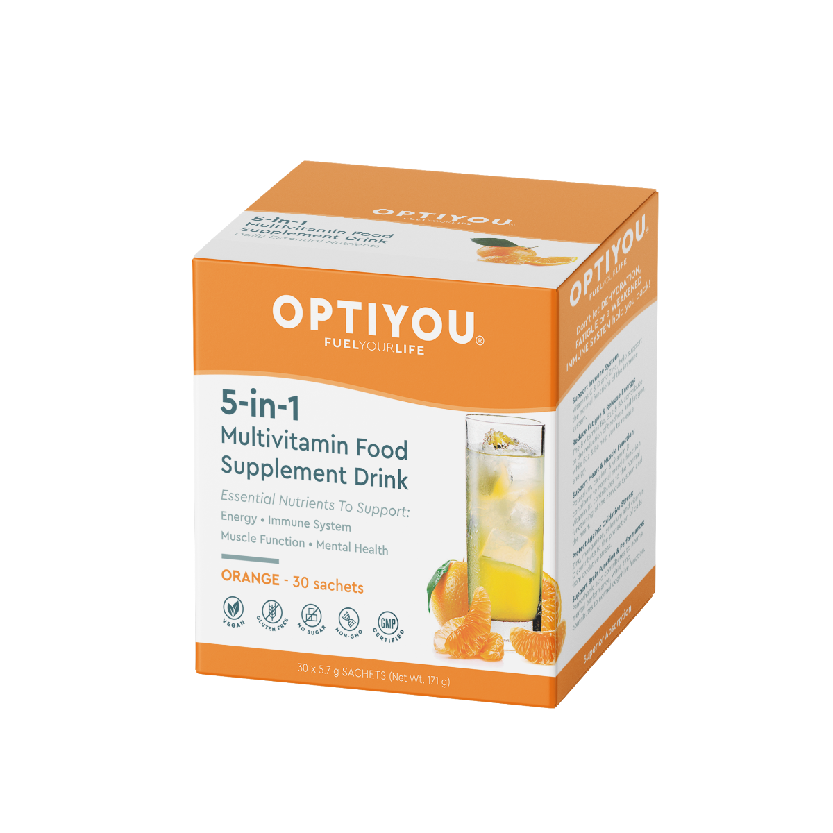 OPTIYOU | Multivitamin | Orange Flavour | 30 sachets