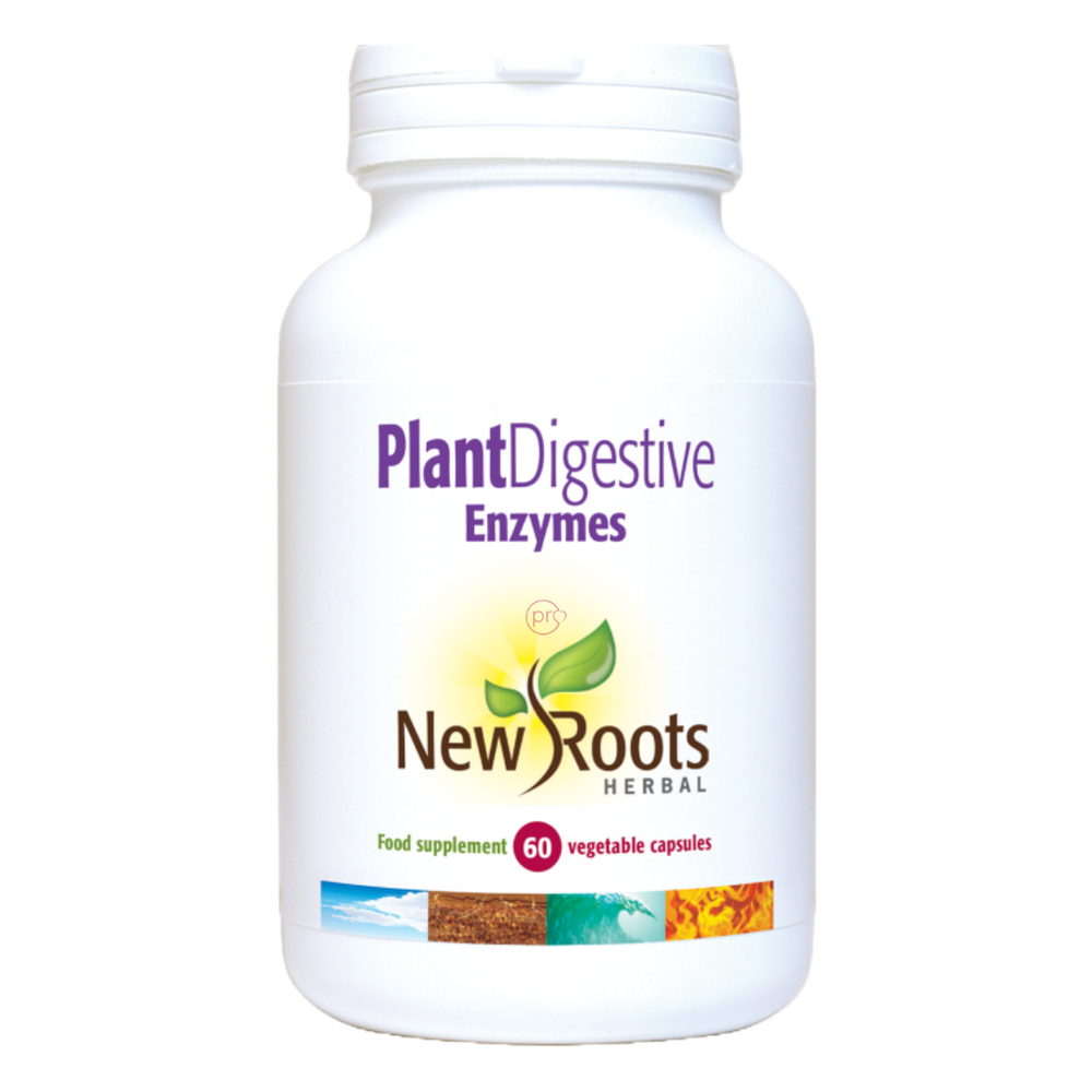 Plant Digestive Enzymes - 60 Capsules - 375mg | New Roots Herbal Ireland
