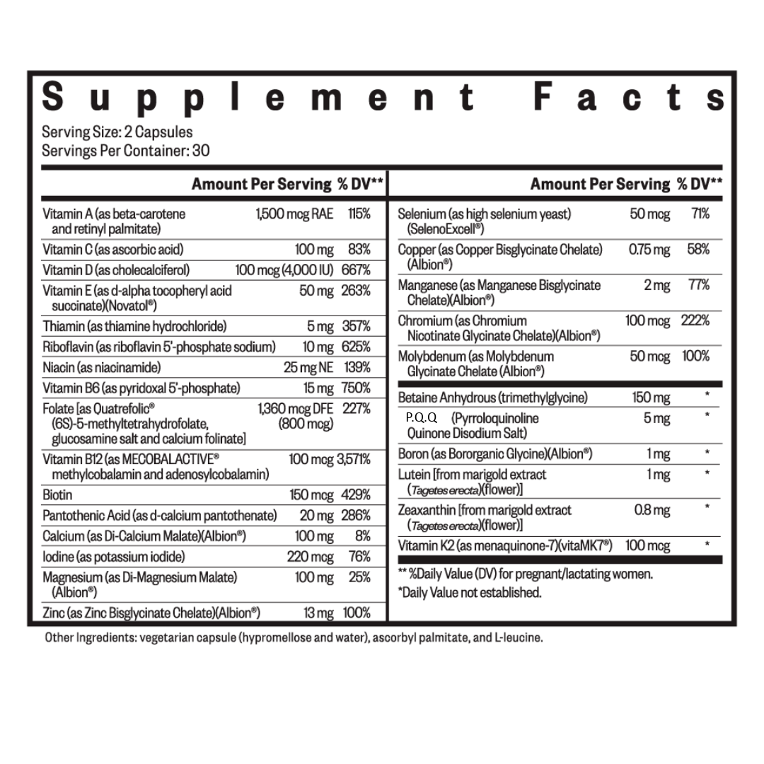 Buy Prenatal Essentials | 60 capsules | Seeking Health Ireland