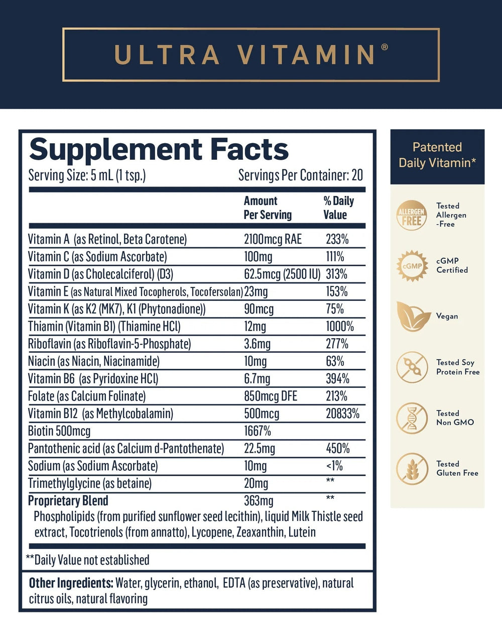 Ultra Vitamin 100ml | Quicksilver Scientific Ireland