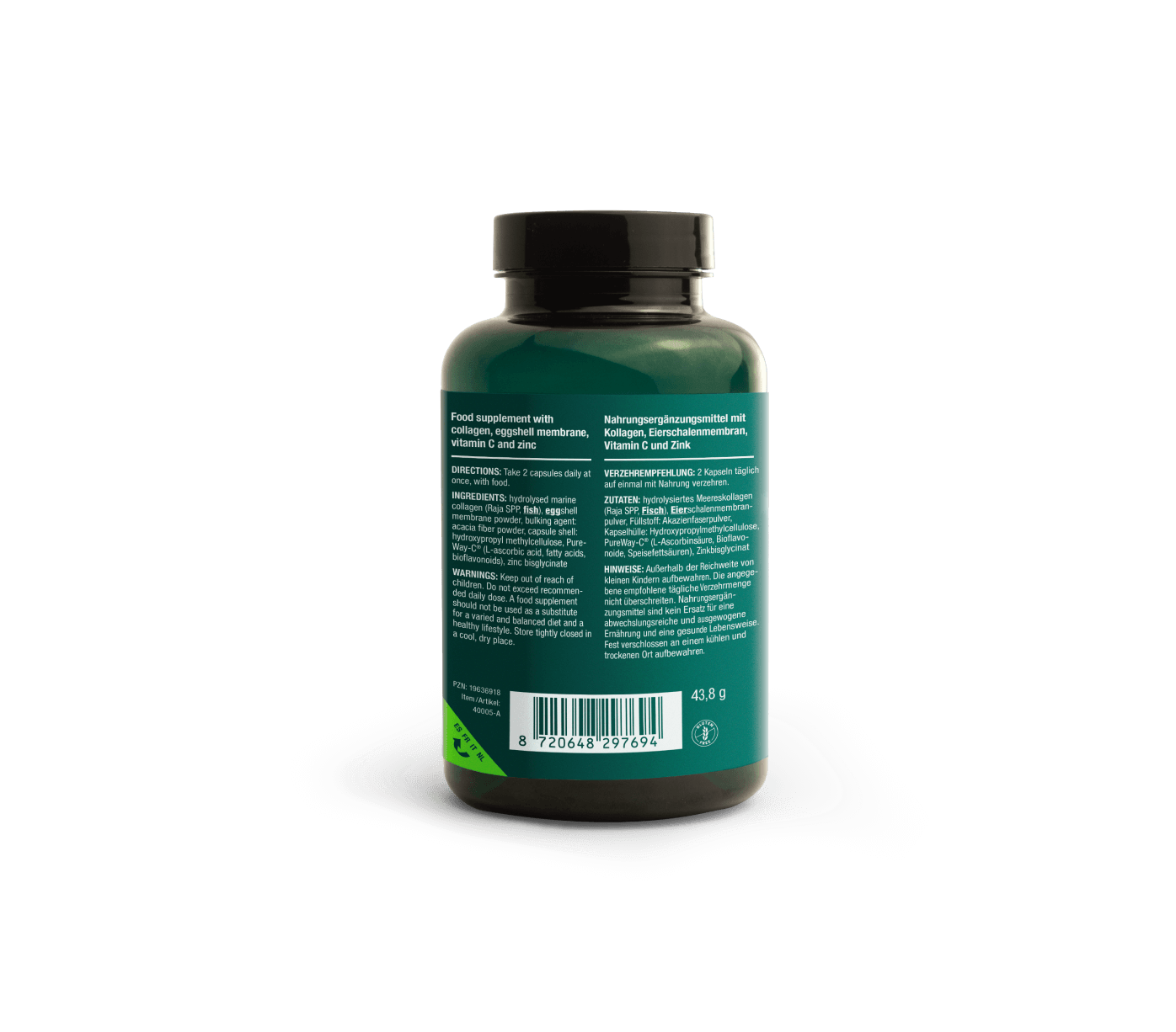 Buy Collagen 60 Capsules | Types I, II, V & X Ireland Vitalized