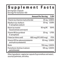 Buy B Complex MF | Methyl Free | 100 Capsules Seeking Health Ireland