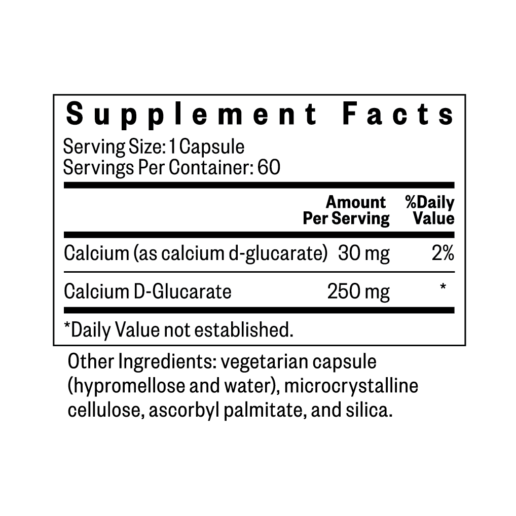 Calcium D-Glucarate - 60 Capsules - Seeking Health Ireland