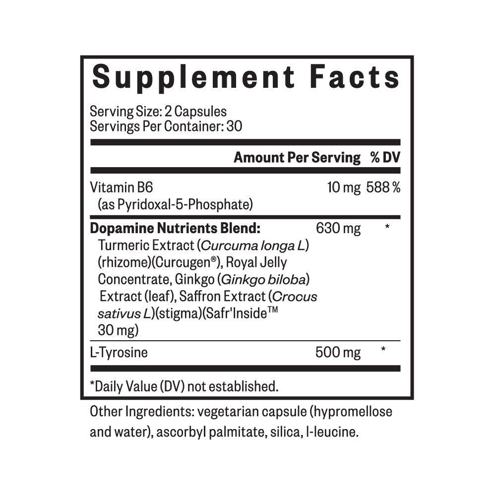 Dopamine Nutrients | 60 Capsules | Seeking Health Ireland
