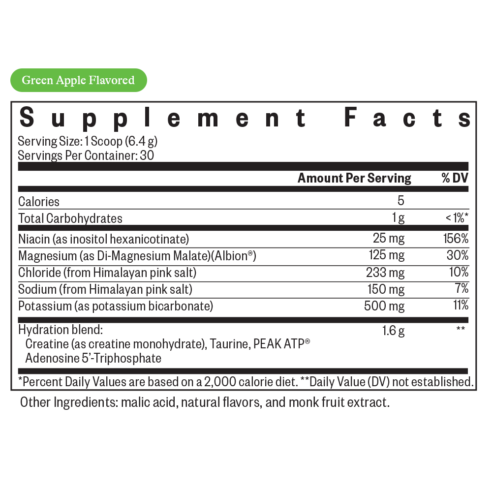 Optimal Electrolyte Green Apple flavour - 30 servings- seeking health Ireland