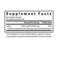 Buy L-Methylfolate 1mg | 60 Capsules | Seeking Health Ireland