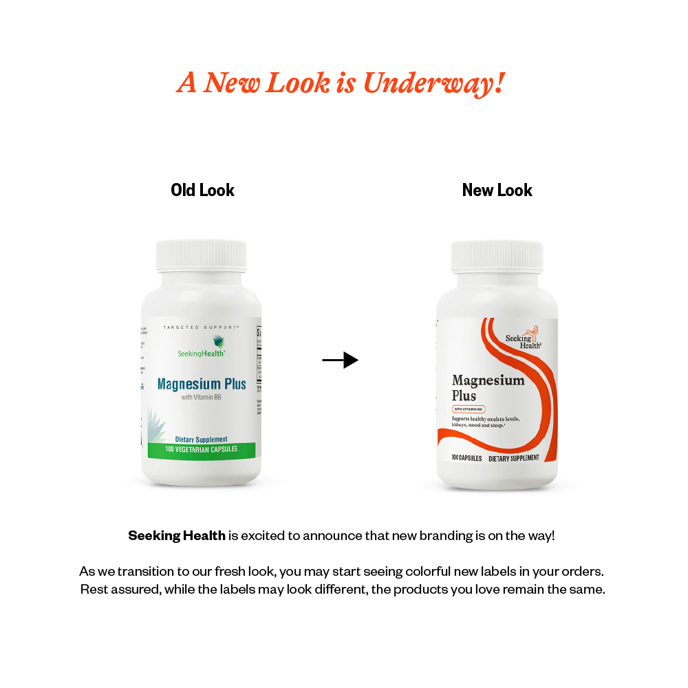Magnesium Plus | With Vitamin B6 | 100 Capsules | Seeking Health