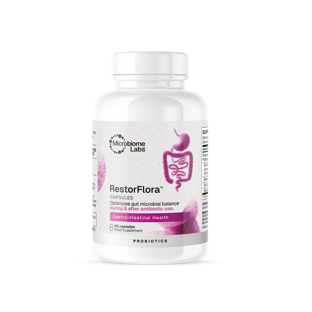 Microbiome Labs RestorFlora | Spore + Yeast Probiotic | 60 Capsules Ireland online