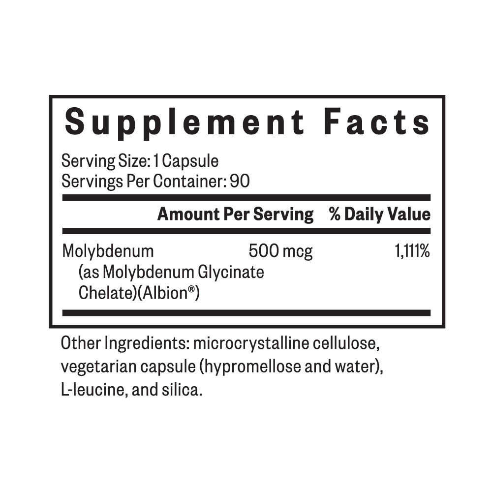 Buy Molybdenum 500 | 90 Capsules | Seeking Health Ireland