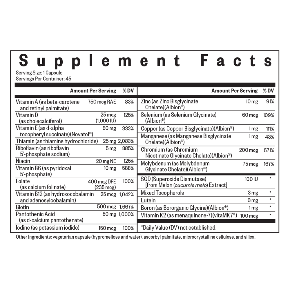 Buy seeking health Multivitamin One MF | 45 veg Capsules  Ireland online