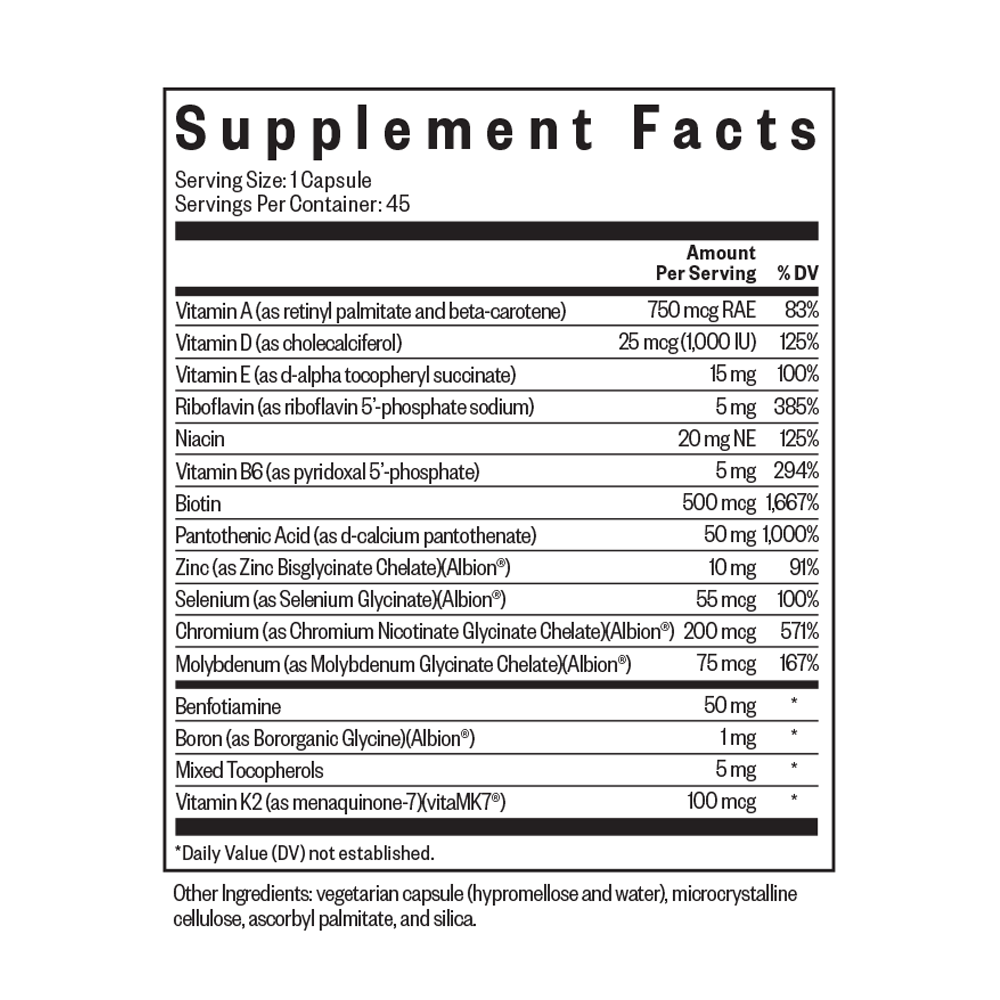 Multivitamin one Sensitive | 45 Capsules | Seeking Health Ireland