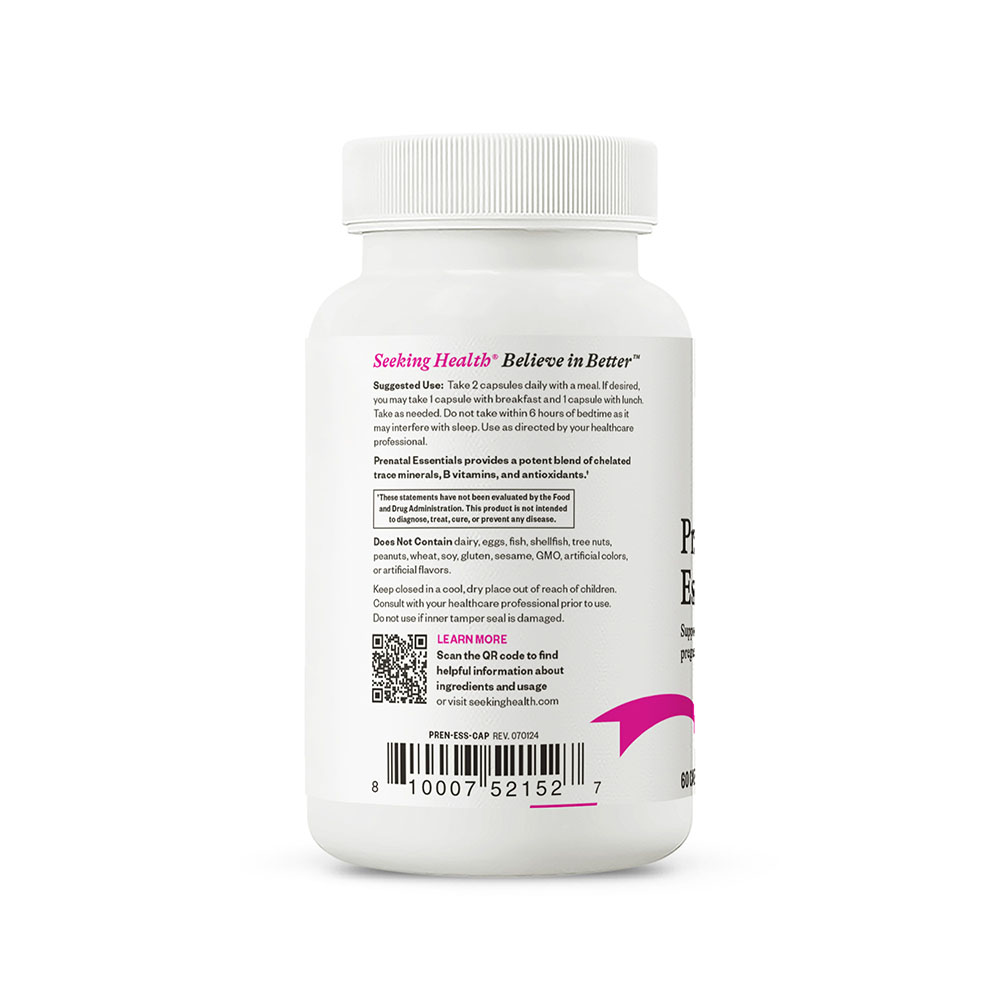 Buy Prenatal Essentials | 60 capsules | Seeking Health Ireland