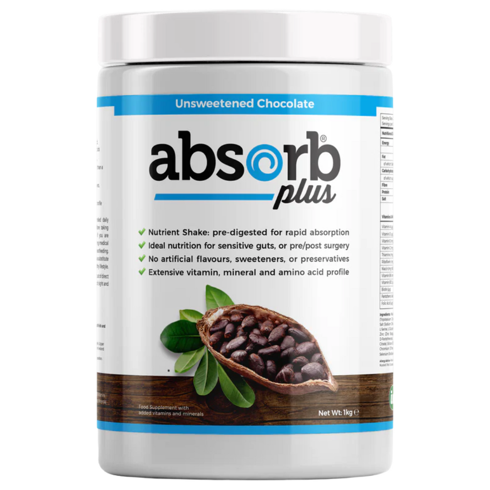 Absorb Plus Whey - Elemental Powder - 1kg Unsweetened Chocolate - IMIX Nutrition Ireland