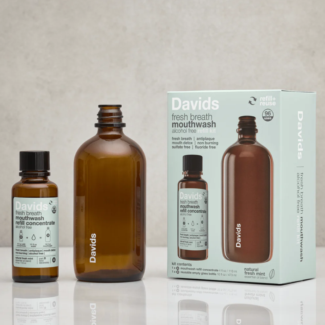 Davids Hydroxi™ mouthwash kit / natural fresh mint  w/ nano hydroxyapatite