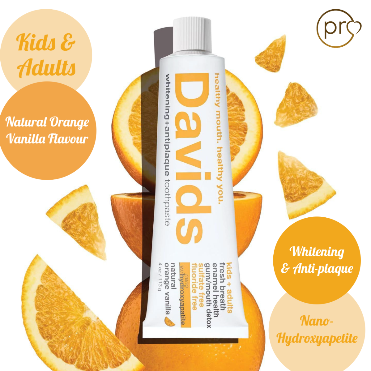 Buy Davids Hydroxi kids & adults | nano-hydroxyapatite premium toothpaste | orange vanilla