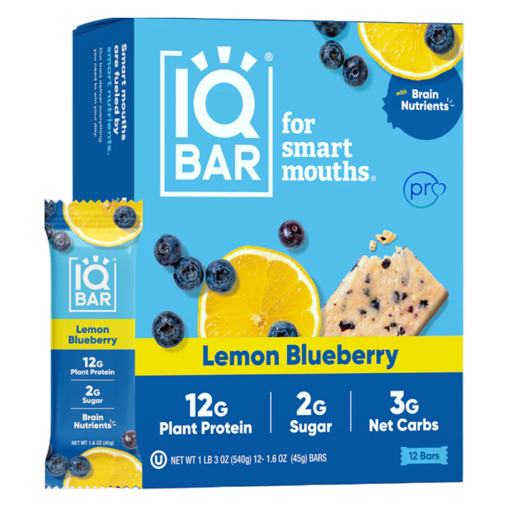 Lemon Blueberry | 12 Plant Protein Bars | IQBAR