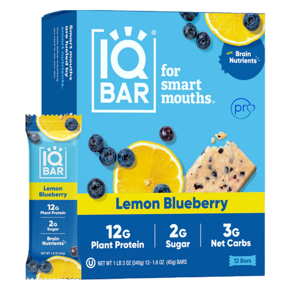 Lemon Blueberry | 12 Plant Protein Bars | IQBAR