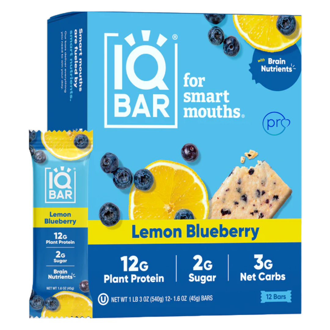 Lemon Blueberry | 12 Plant Protein Bars | IQBAR