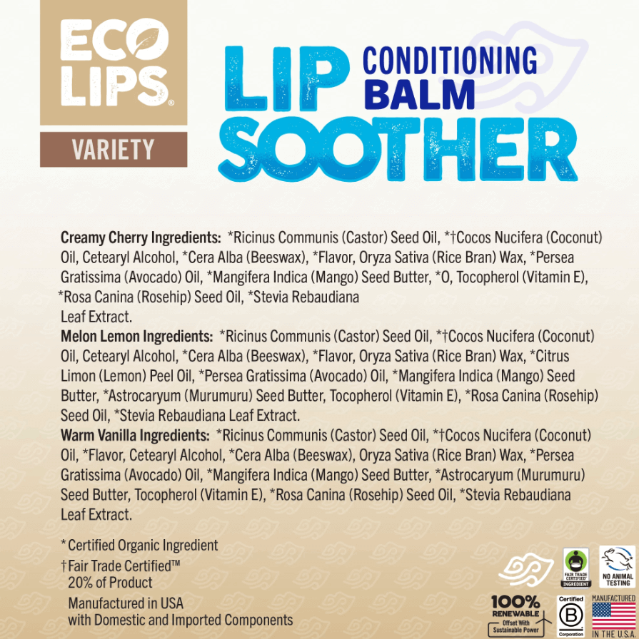 Buy Lip Soother | Conditioning Lip Balm | Creamy Cherry | Eco Lips Ireland online