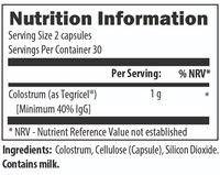 Tegricel Colostrum | 60 Capsules | Designs For Health Ireland online
