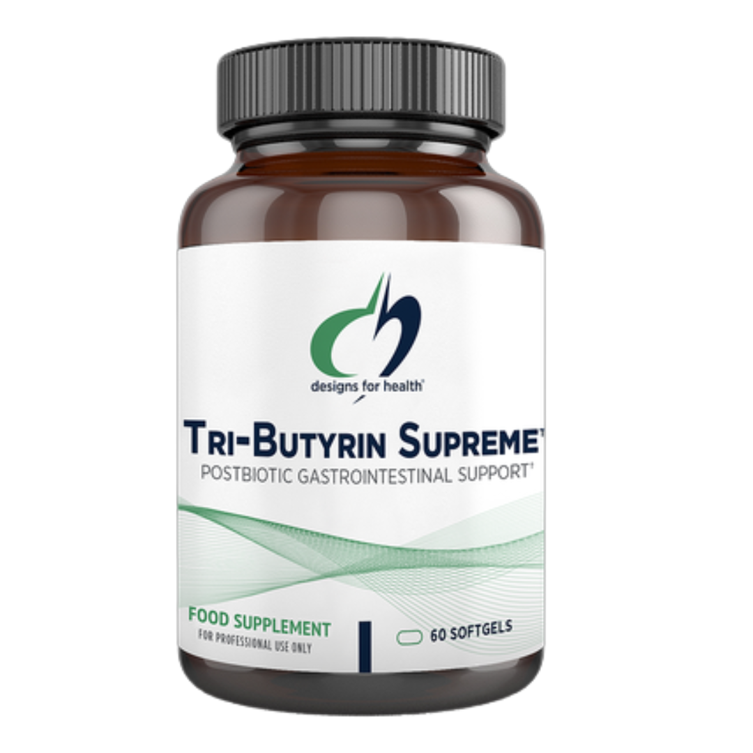 Tri - Butyrin Supreme | 60 Softgels | Designs For Health Ireland 