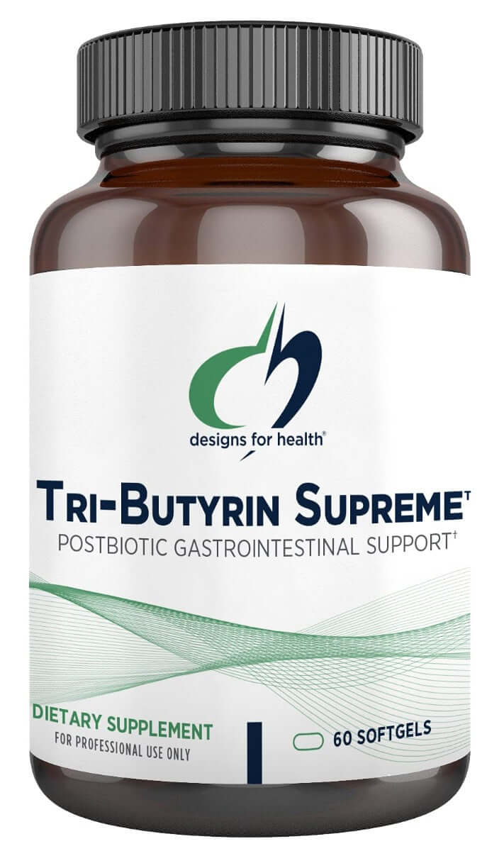 Tri - Butyrin Supreme | 60 Softgels | Designs For Health Ireland 