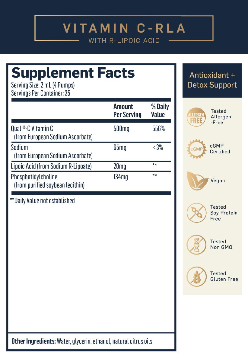 Vitamin C + R-Lipoic Acid 50ml | Quicksilver Scientific Ireland 